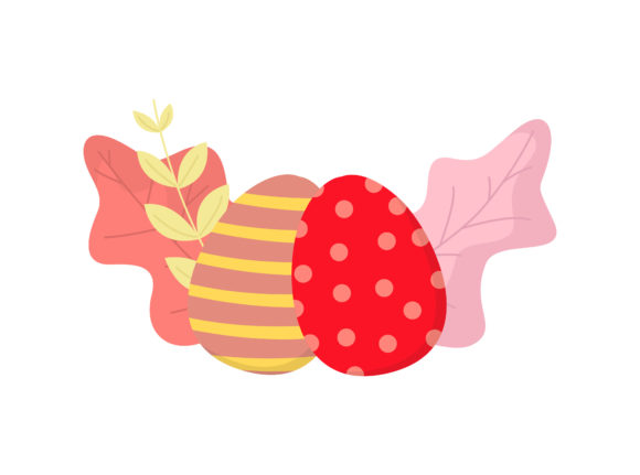 Easter Eggs Red Pink Floral Vector: A Versatile Design Solution