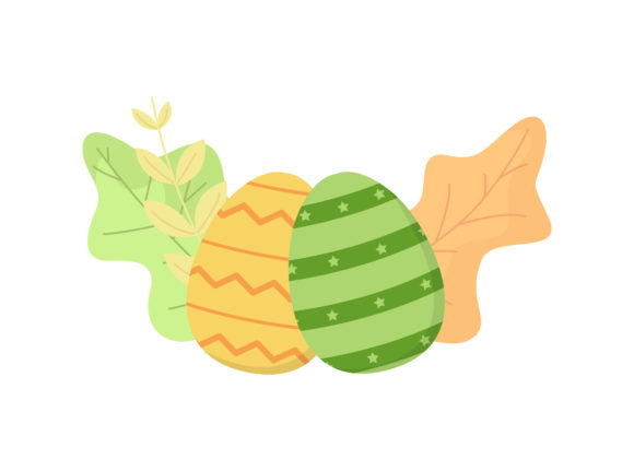 Easter Eggs Yellow Green Floral Vector: A Versatile Design Asset for Creative Projects