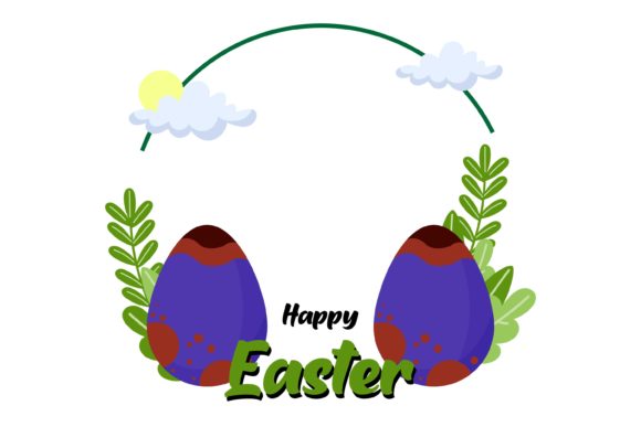 Elevate Your Easter Designs with Floral Cloud Frames