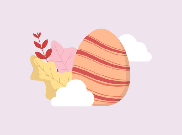 Explore Easter Egg Cream Floral Cloud Vector