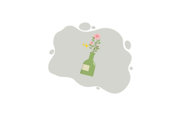 Floral Flowers Grey Liquid Shape Design: A Versatile and Elegant Solution
