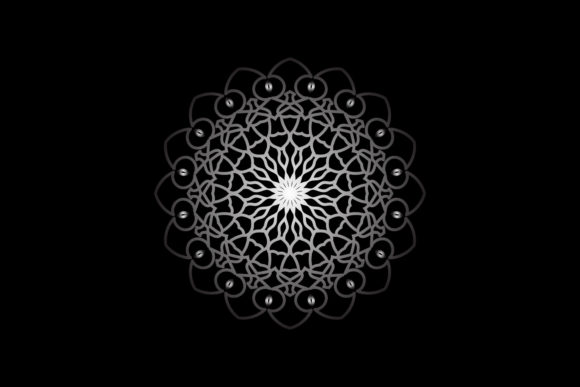 Floral Mandala Silver Gradient: A Versatile Design