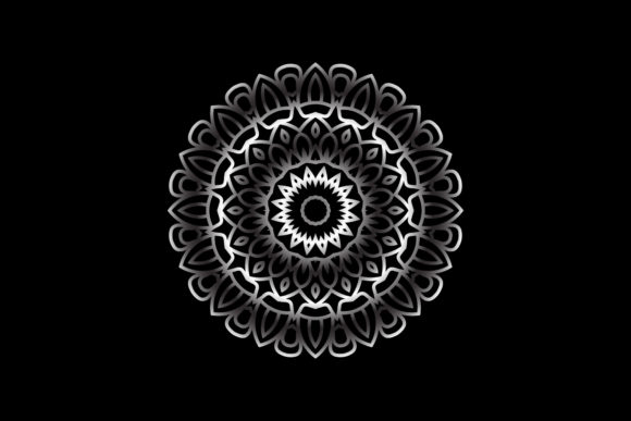 Floral Mandala Silver Gradient Design: A Versatile and Elegant Choice