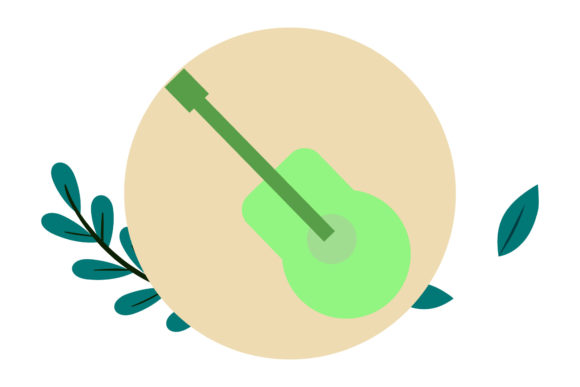 Summer Guitar Holiday Circle Floral: A Versatile Design for Creative Projects